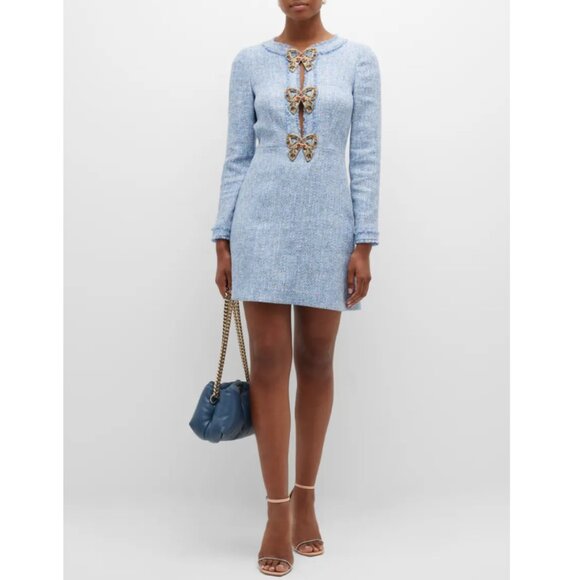 Saloni Dresses & Skirts - Saloni Women's Baby Blue Short Length Camille Bows Short B Dress